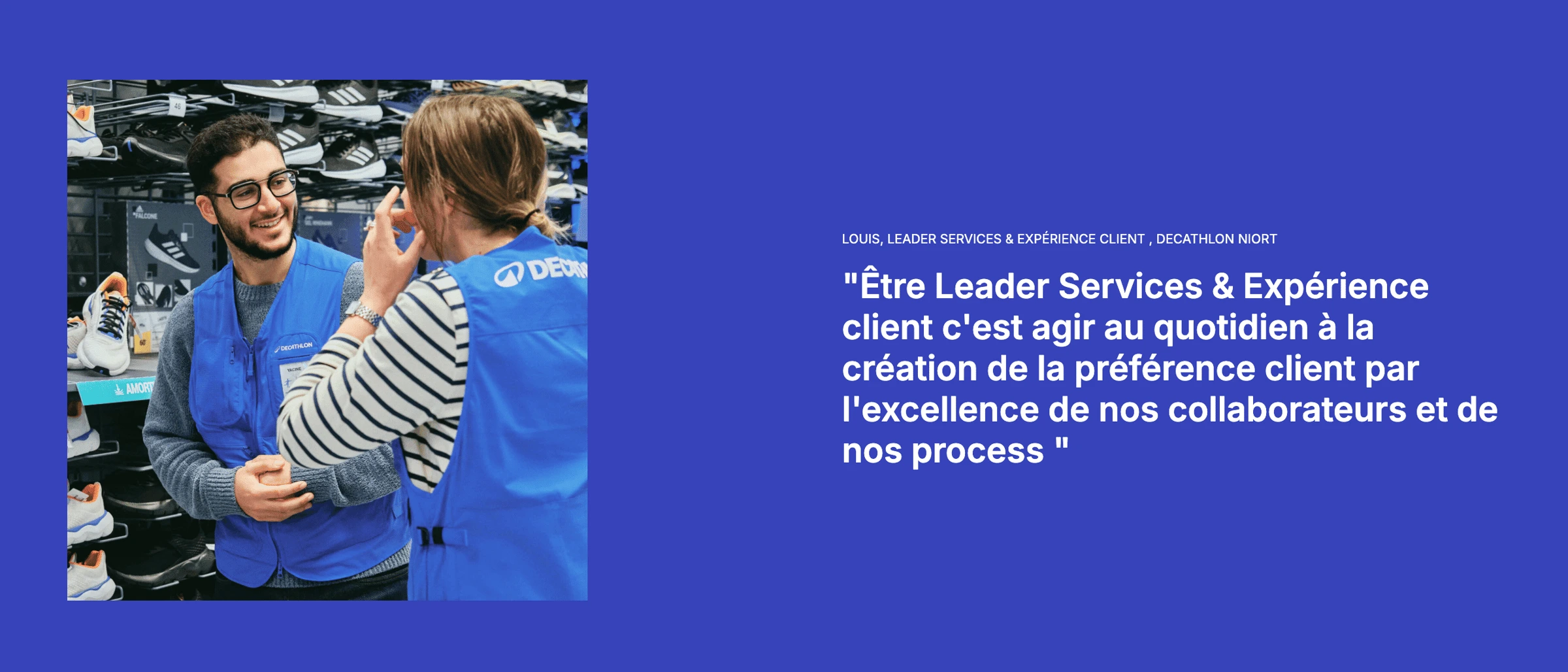 Offre d'emploi Decathlon illustrant la relation client
